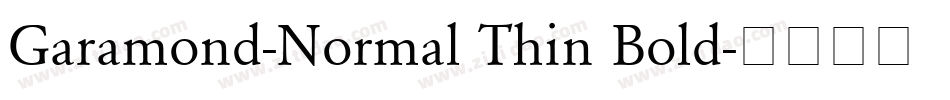 Garamond-Normal Thin Bold字体转换